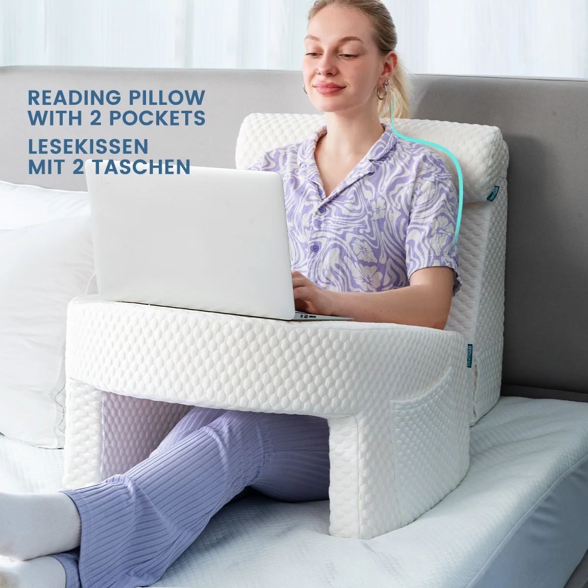 Soft Lap Desk Pillow for Reading Working & Gaming