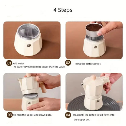 Italian Moka Coffee || Tea Kettle – Durable Aluminum Design